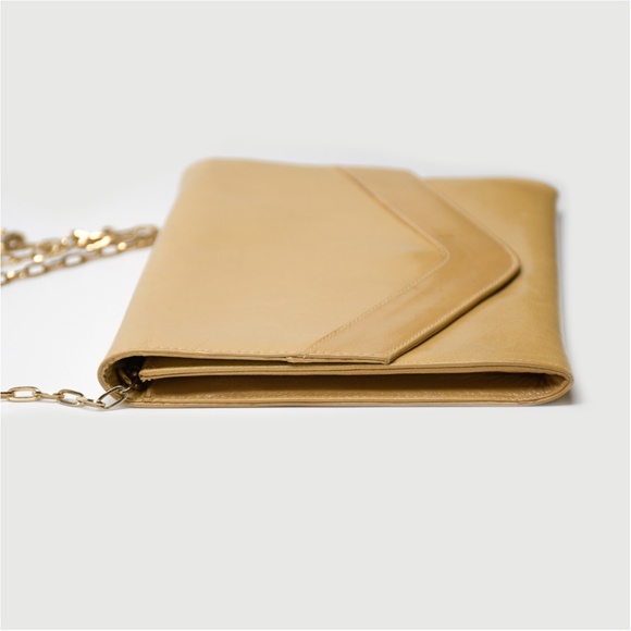 PANCALDI Vintage Leather Envelope Convertible Clutch/Shoulder Bag - Picture 13 of 16